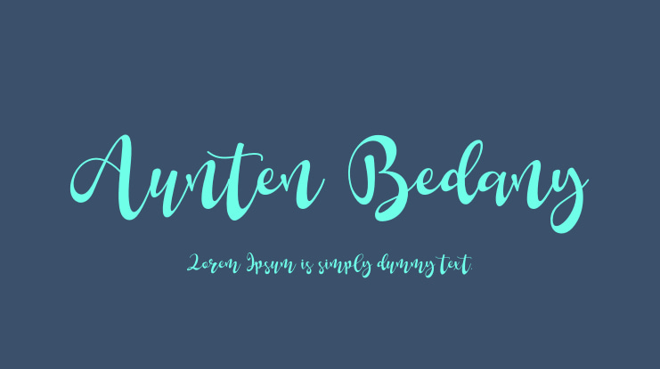 Aunten Bedany Font