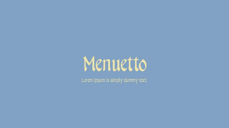 Menuetto Font