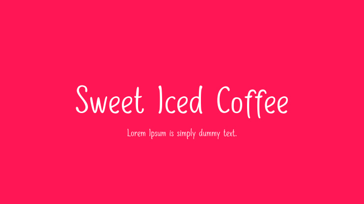 Sweet Iced Coffee Font