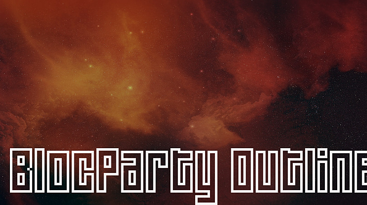 BlocParty Outline Font Family