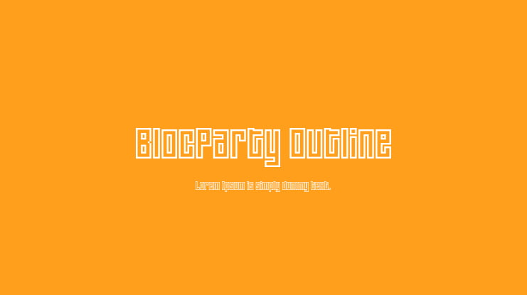 BlocParty Outline Font Family