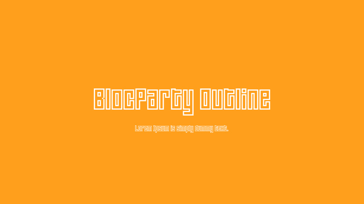 BlocParty Outline Font Family