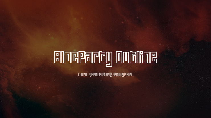 BlocParty Outline Font Family
