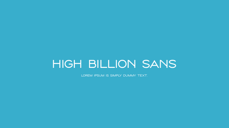 High Billion Sans Font