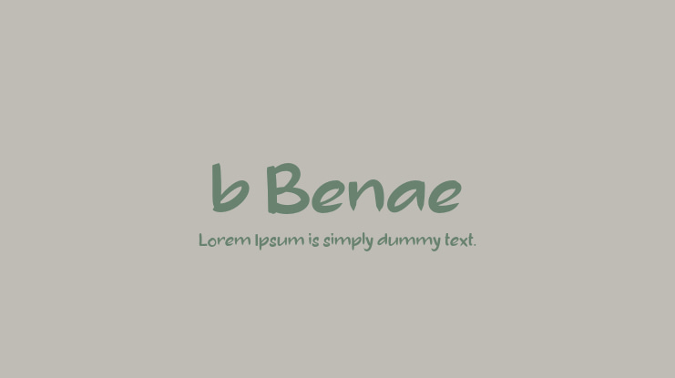 b Benae Font