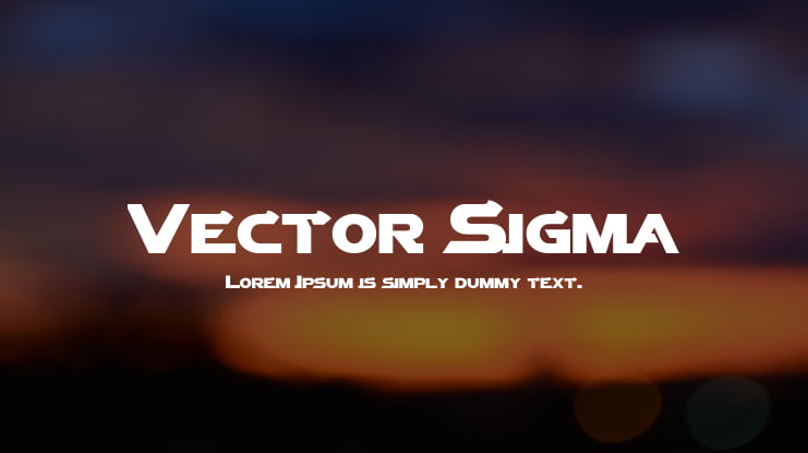 Vector Sigma Font Family