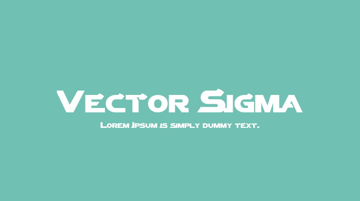 Vector Sigma Font Family