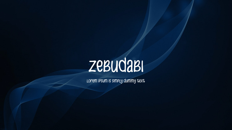 Zebudabi Font