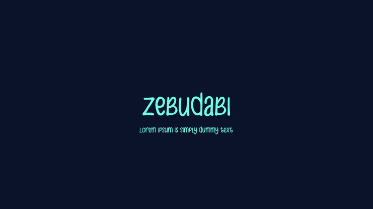 Zebudabi Font