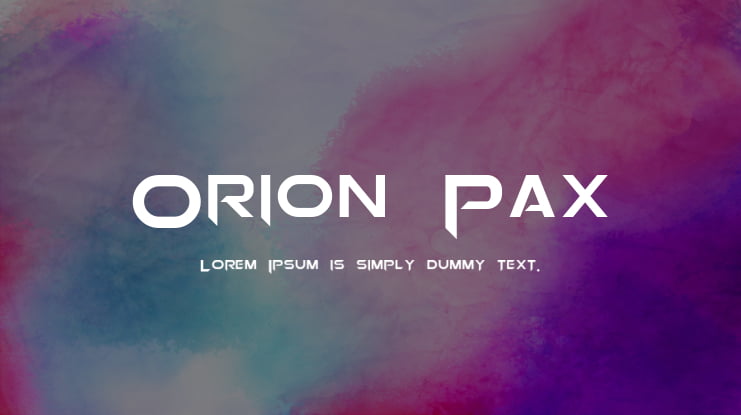 Orion Pax Font Family