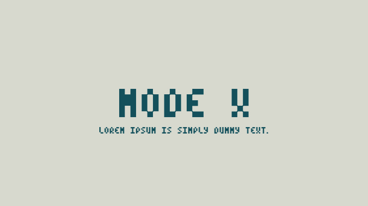 Mode X Font