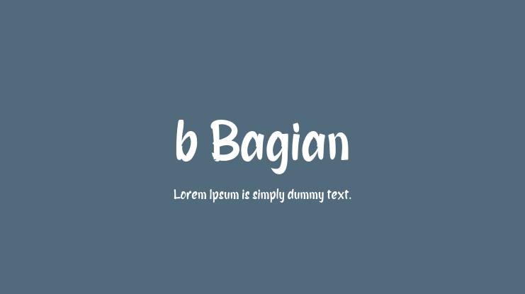 b Bagian Font