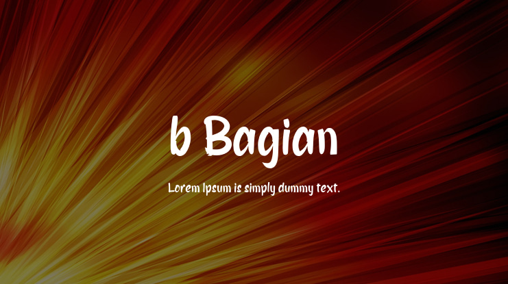 b Bagian Font