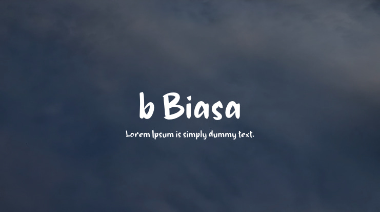 b Biasa Font