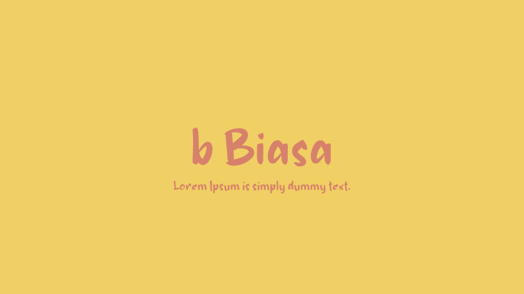 b Biasa Font