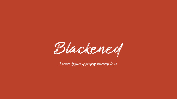 Blackened Font