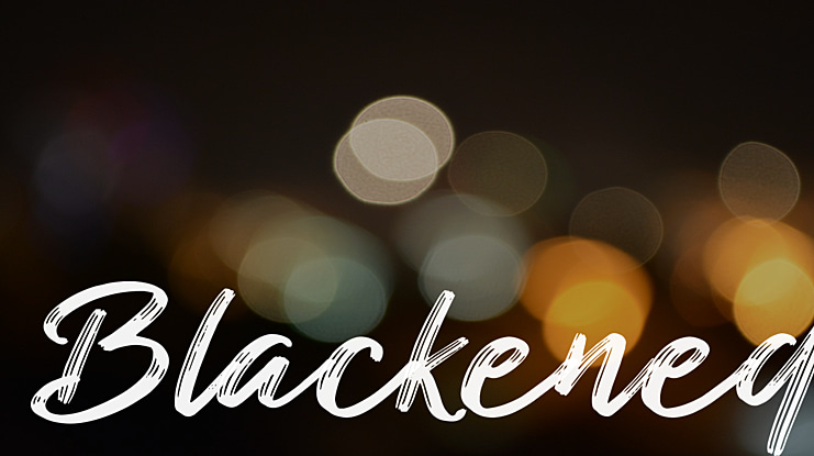 Blackened Font