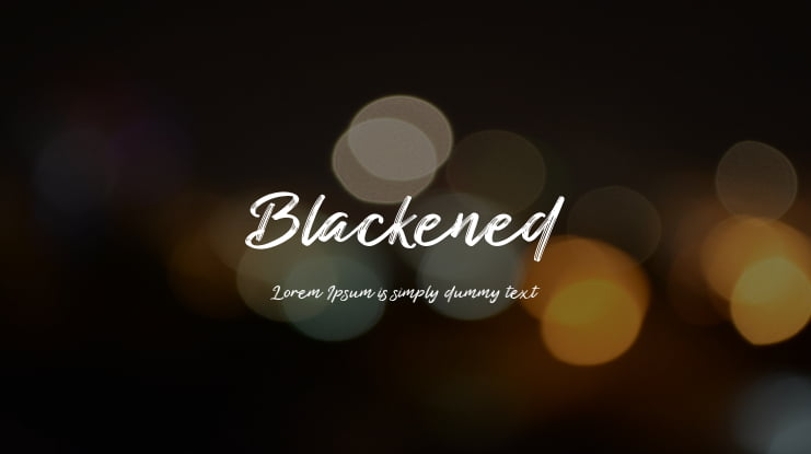 Blackened Font