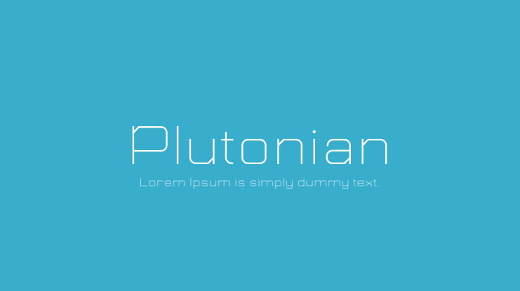 Plutonian Font