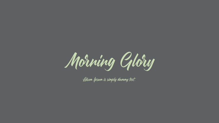 Morning Glory Font