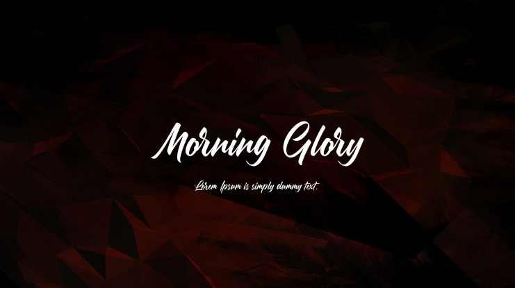 Morning Glory Font