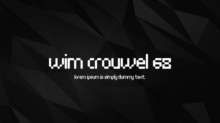 Wim Crouwel 68 Font