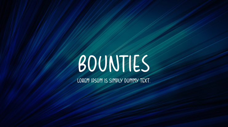 BOUNTIES Font