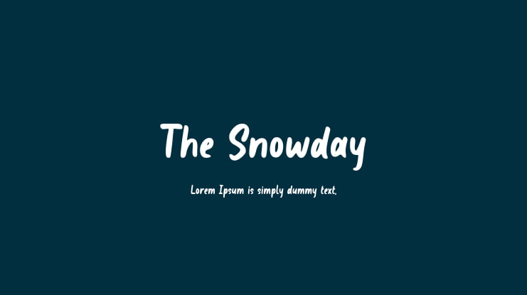 The Snowday Font