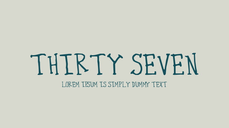 Thirty Seven Font