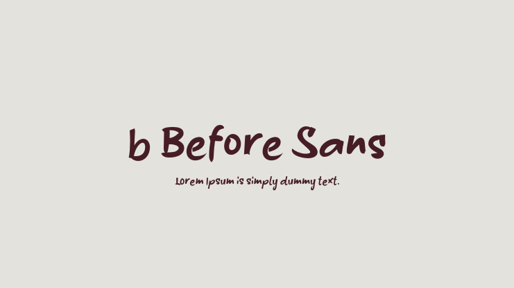 b Before Sans Font