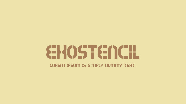Exostencil Font Family