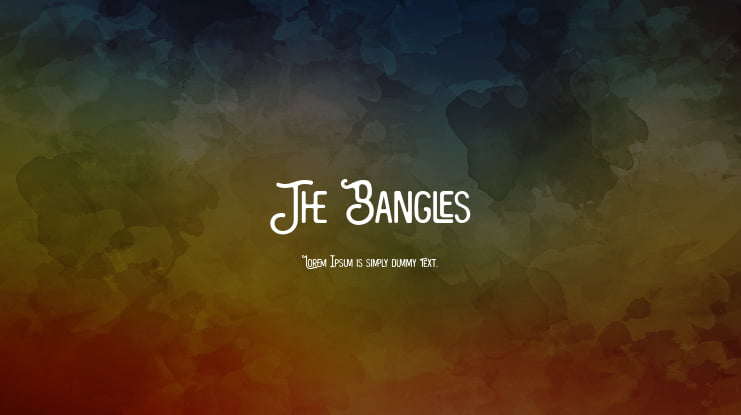 The Bangles Font Family