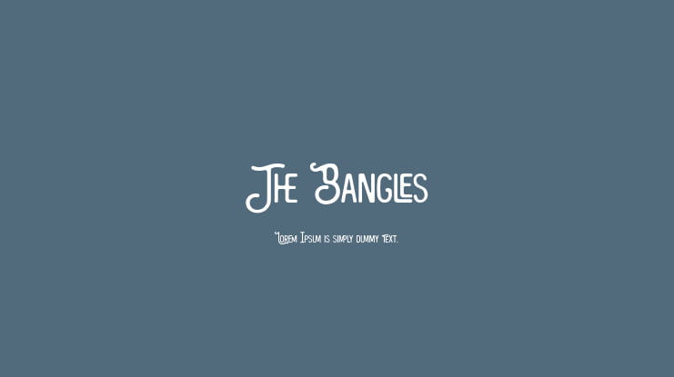 The Bangles Font Family