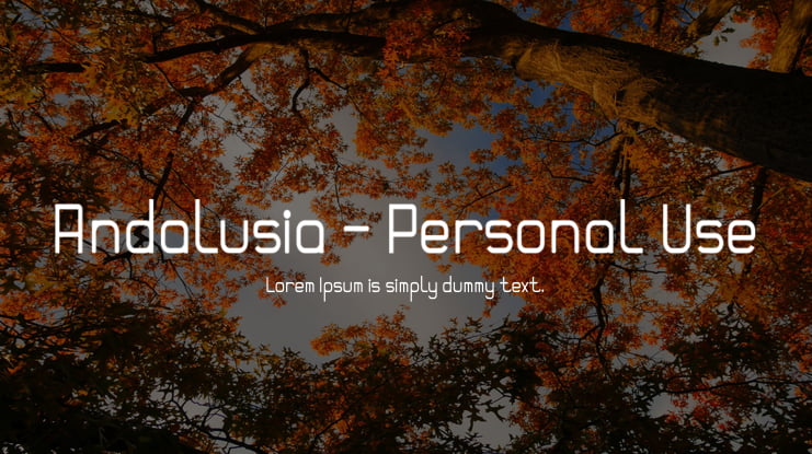 Andalusia - Personal Use Font