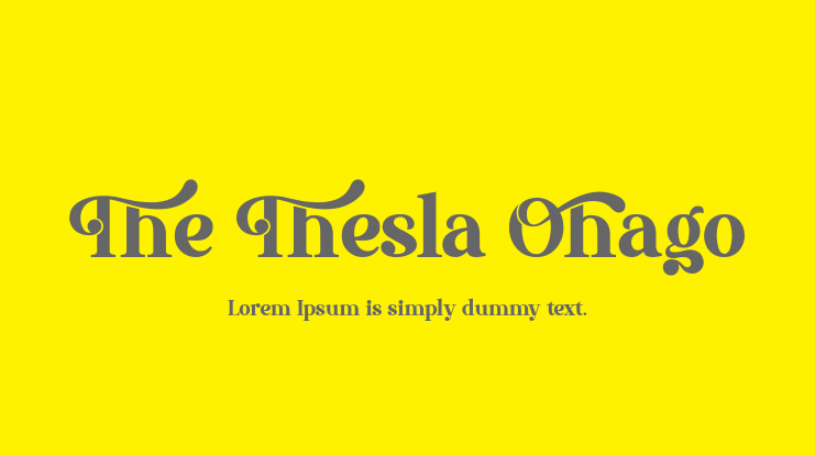 The Thesla Ohago Font