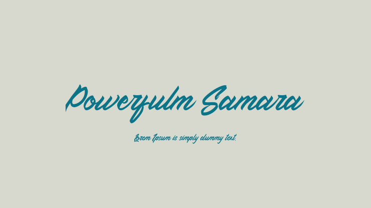 Powerfulm Samara Font
