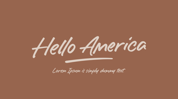 Hello America Font
