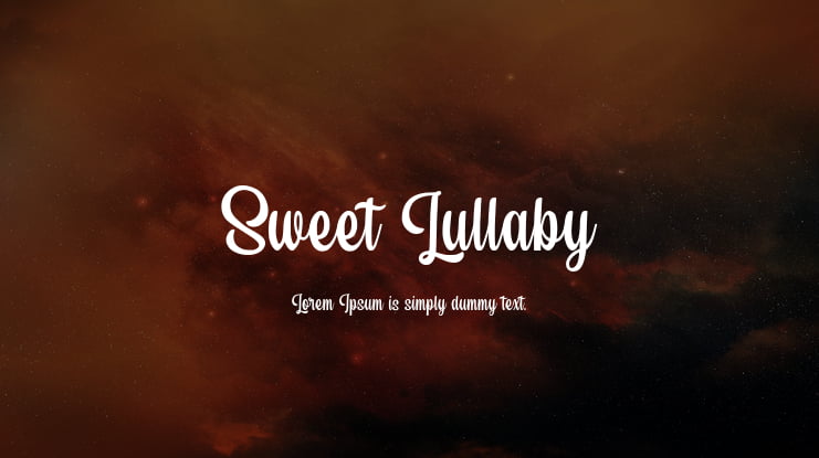 Sweet Lullaby Font
