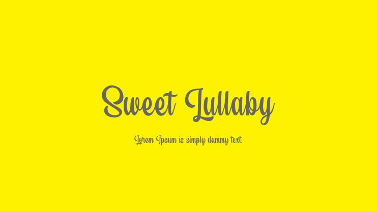 Sweet Lullaby Font