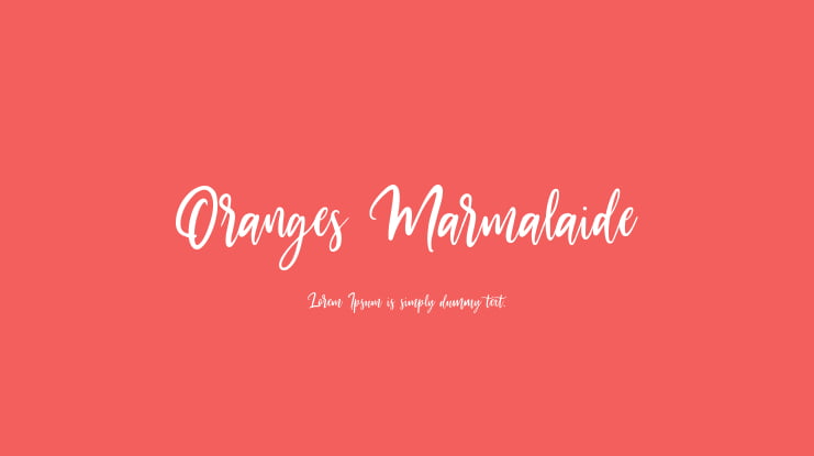 Oranges Marmalaide Font