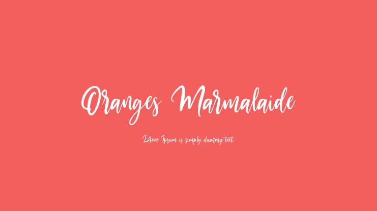 Oranges Marmalaide Font