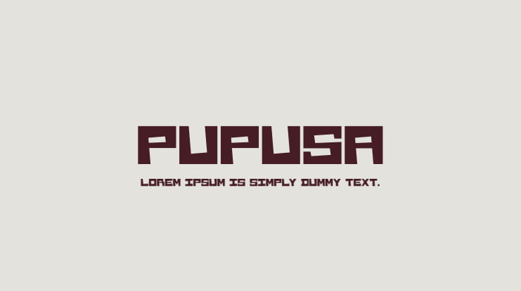 Pupusa Font