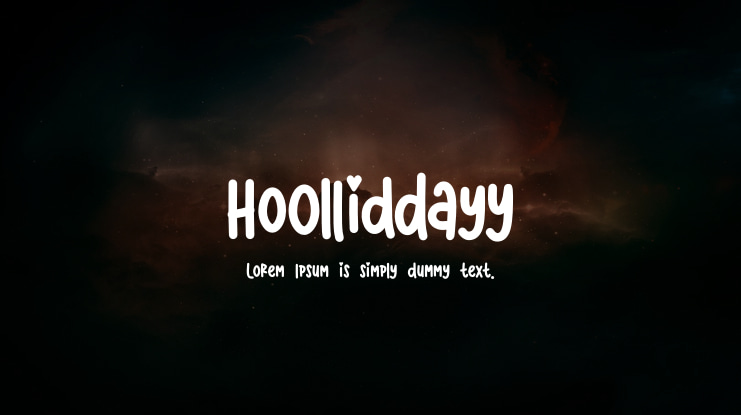 Hoolliddayy Font