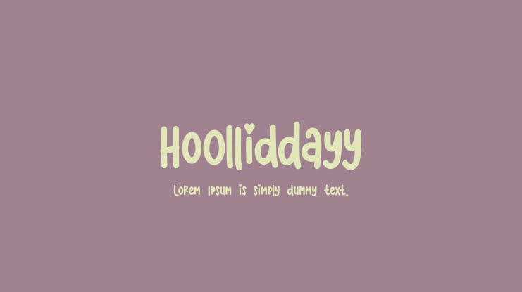 Hoolliddayy Font