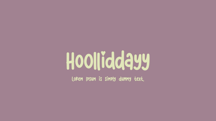 Hoolliddayy Font