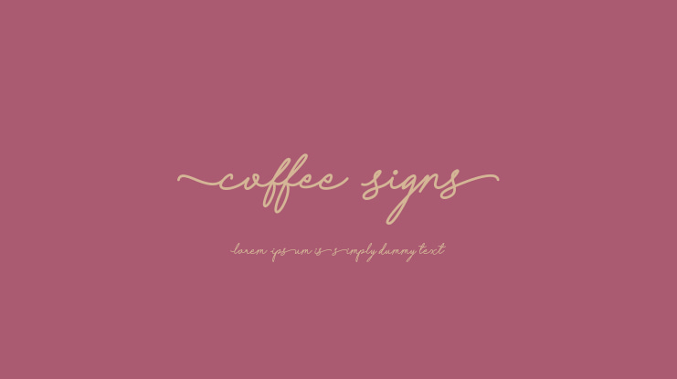 Coffee Signs Font