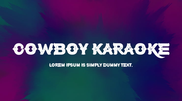 Cowboy Karaoke Font