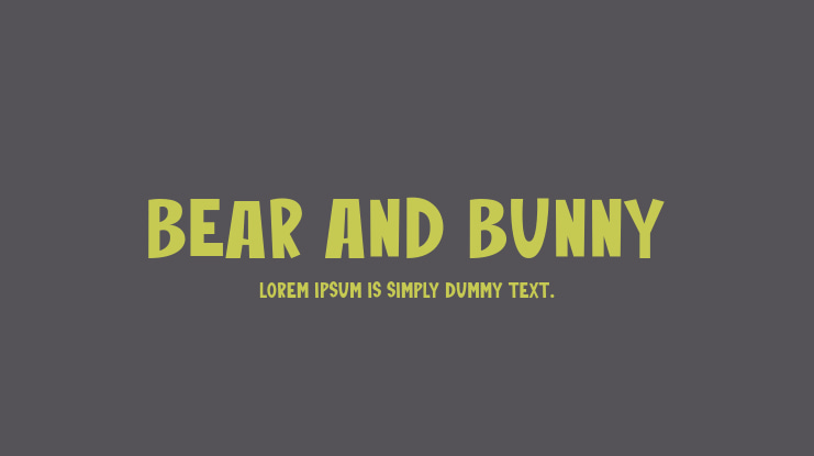 Bear And Bunny Font