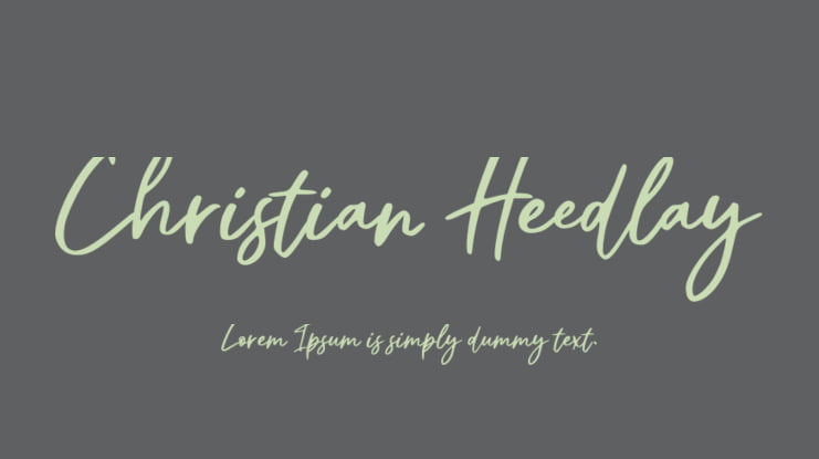 Christian Heedlay Font