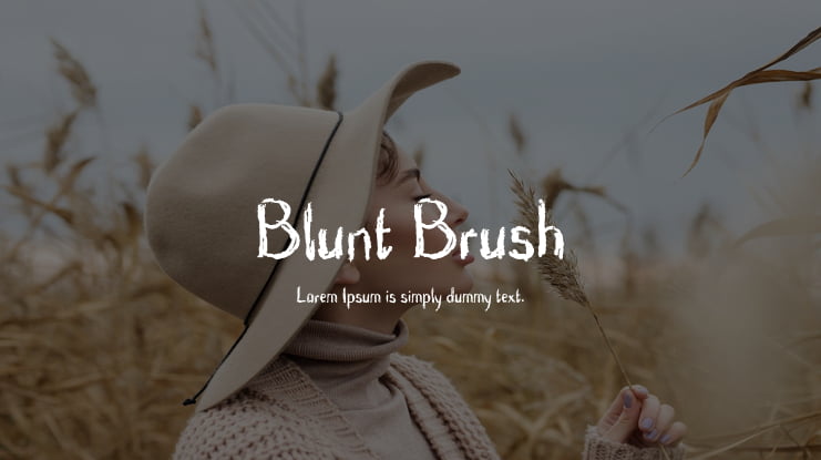 Blunt Brush Font